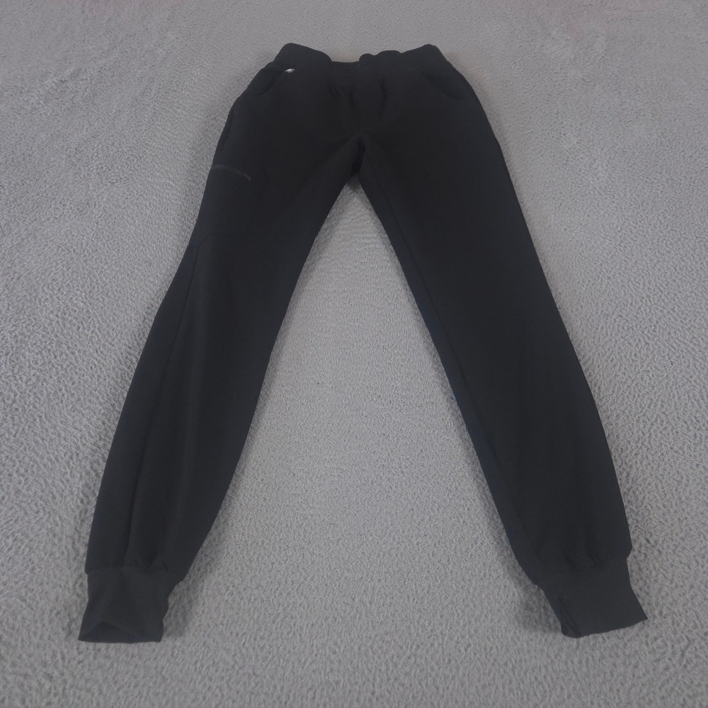 FIGS Scrub Pants Womens XXS Tall‎ Black Zamora Jogger Tapered Leg FIONx Stretch